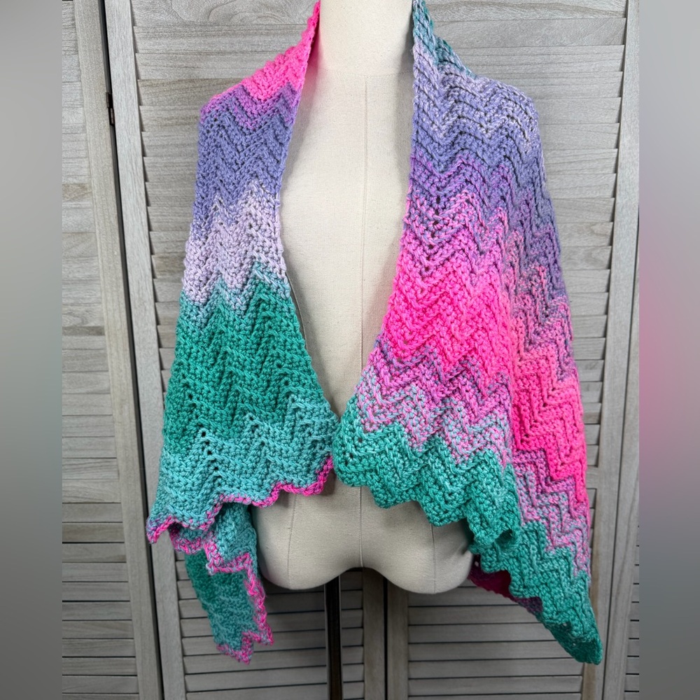 Handmade Crocheted Blanket/Throw Multi-OS